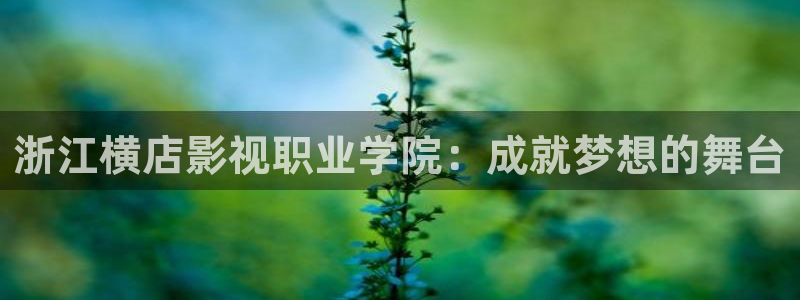 青柠影院在线观看：浙江横店影视职业学院：成就梦想的舞台
